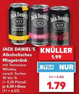 Kaufland JACK DANIEL'S Alkoholisches Mixgetränk Angebot