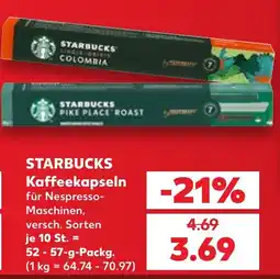 Kaufland STARBUCKS Kaffee kapseln Angebot