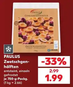 Kaufland PAULUS Zwetschgen-hälften Angebot