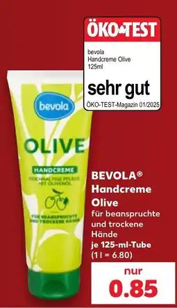 Kaufland BEVOLA Handcreme Olive Angebot
