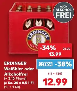 Kaufland ERDINGER Weißbier oder Alkoholfrei Angebot