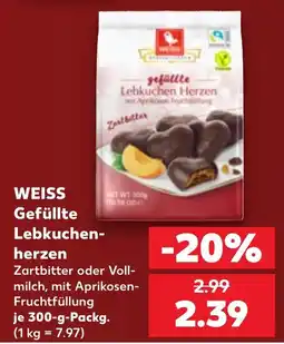 Kaufland WEISS Gefüllte Lebkuchen-herzen Angebot