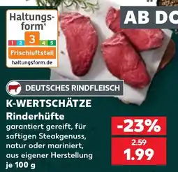 Kaufland DEUTSCHES RINDFLEISCH K-WERTSCHÄTZE Rinderhüfte Angebot
