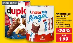Kaufland Kinder Riegel oder DUPLO Angebot