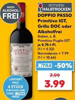 Kaufland DOPPIO PASSO Rotwein Halbtrocken Angebot