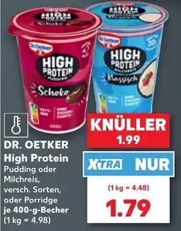 Kaufland DR. OETKER High Protein Pudding oder Milchreis Angebot