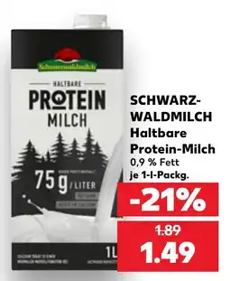 Kaufland SCHWARZ-WALDMILCH Haltbare Protein-Milch Angebot