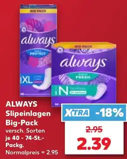 Kaufland ALWAYS Slipeinlagen Big-Pack Angebot