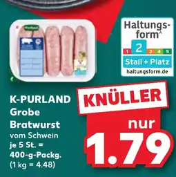 Kaufland K-PURLAND Grobe Bratwurst Angebot