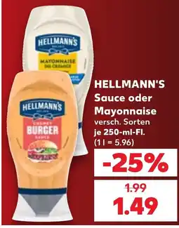 Kaufland HELLMANN'S Sauce oder Mayonnaise Angebot