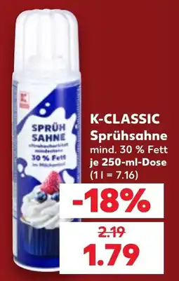 Kaufland K-CLASSIC Sprühsahne Angebot