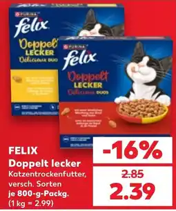 Kaufland FELIX Doppelt lecker Katzentrockenfutter Angebot