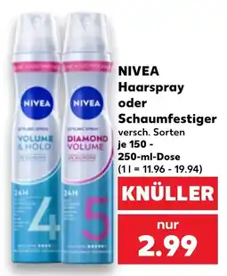 Kaufland NIVEA Haarspray oder Schaumfestiger Angebot