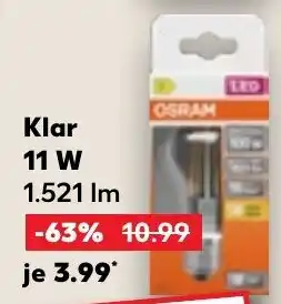 Kaufland Osram Klar 11W Angebot