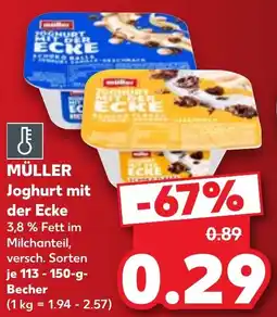 Kaufland MÜLLER Joghurt mit der Ecke Angebot