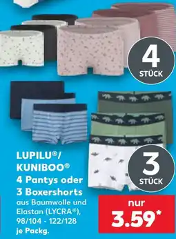 Kaufland LUPILU®/KUNIBOO® 4 Pantys oder 3 Boxershorts Angebot