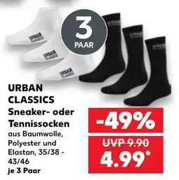 Kaufland URBAN CLASSICS Sneaker- oder Tennissocken Angebot