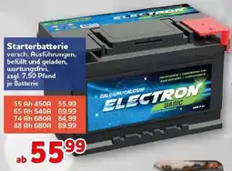 CENTERSHOP Starterbatterie ELECTRON BASIC Angebot