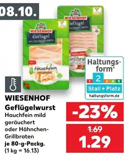 Kaufland WIESENHOF Geflügelwurst Angebot