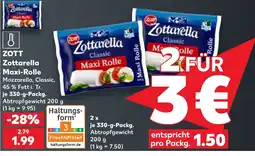Kaufland Zott Zottarella Classic Maxi Rolle Angebot