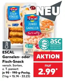 Kaufland ESCAL Garnelen- oder Fisch-Snack Angebot