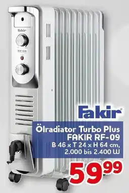 CENTERSHOP Ölradiator Turbo Plus FAKIR RF-09 Angebot