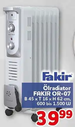 CENTERSHOP Fakir Ölradiator FAKIR OR-07 Angebot