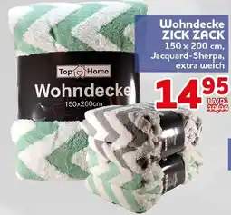 CENTERSHOP Top Home Wohndecke ZICK ZACK Angebot