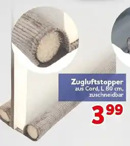 CENTERSHOP Zugluftstopper aus Cord Angebot