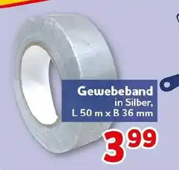 CENTERSHOP Gewebeband in Silber Angebot