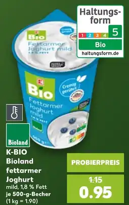 Kaufland Bioland fettarmer Joghurt Angebot