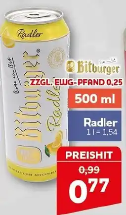 CENTERSHOP Bitburger Radler Angebot