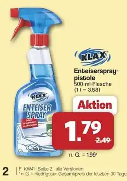 Famila Nord West KLAX Enteiser Spray Angebot