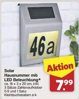 Famila Nord West Solar Hausnummer mit LED Beleuchtung Angebot