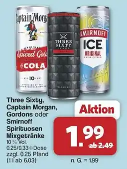 Famila Nord West Three Sixty, Captain Morgan, Gordons oder Smirnoff Spirituosen Mixgetränke Angebot