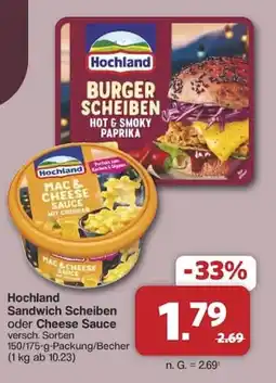 Famila Nord West Hochland Sandwich Scheiben oder Cheese Sauce Angebot