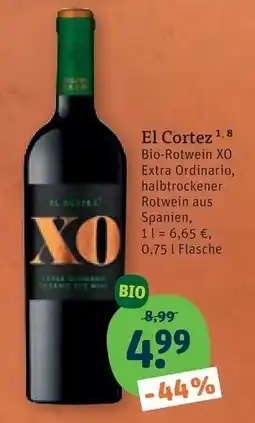tegut El Cortez Bio-Rotwein XO Angebot