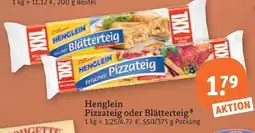 tegut Henglein Pizzateig oder Blätterteig Angebot
