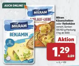 Famila Nord West Milram Käsescheiben oder Reibekäse Angebot