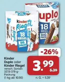 Famila Nord West Kinder Duplo oder Kinder Riegel Angebot