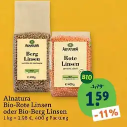 tegut Alnatura Bio-Rote Linsen Angebot