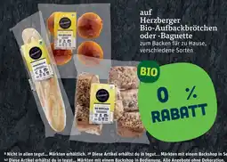 tegut Herzberger Bio-Aufbackbrötchen oder Baguette Angebot
