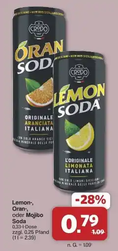 Famila Nord West Lemon-, Oran-, oder Mojito Soda Angebot