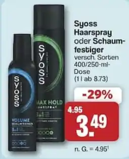 Famila Nord West Syoss Haarspray oder Schaumfestiger Angebot