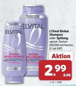 Famila Nord West L'Oréal Elvital Shampoo oder Spülung Angebot