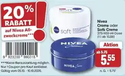 Famila Nord West Nivea Creme oder Soft Creme Angebot