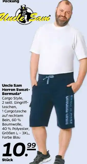 NETTO Uncle Sam Herren Sweat Bermuda Angebot