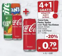 Famila Nord West Coca-Cola, Fanta, Sprite oder Fuze Tea Eistee Angebot