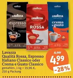 tegut Lavazza Qualità Rossa, Espresso Italiano Classico oder Crema e Gusto Classico Angebot