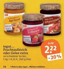tegut tegut... Fruchtaufstrich oder Gelee extra Angebot